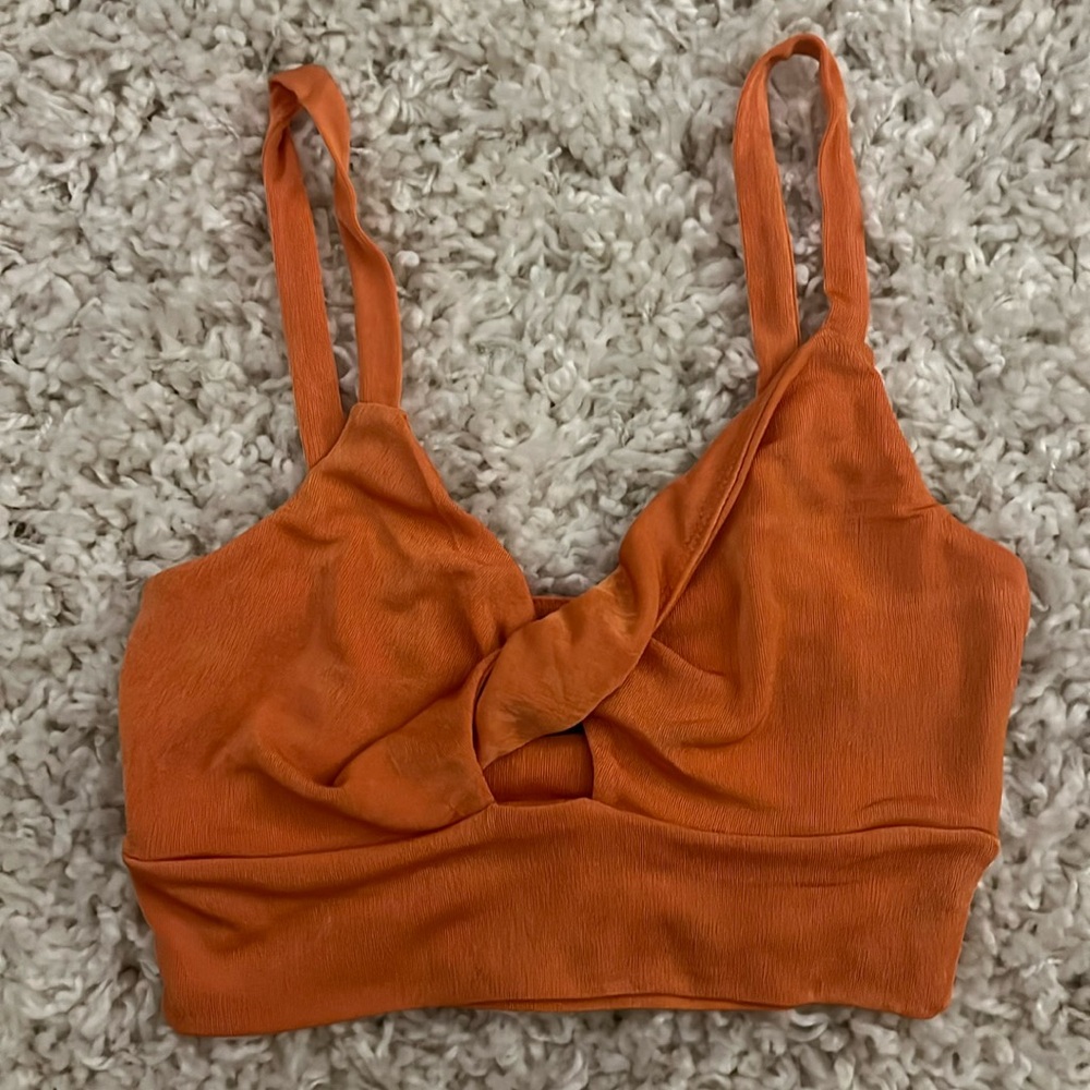 Cropped orange tanktop! Never worn